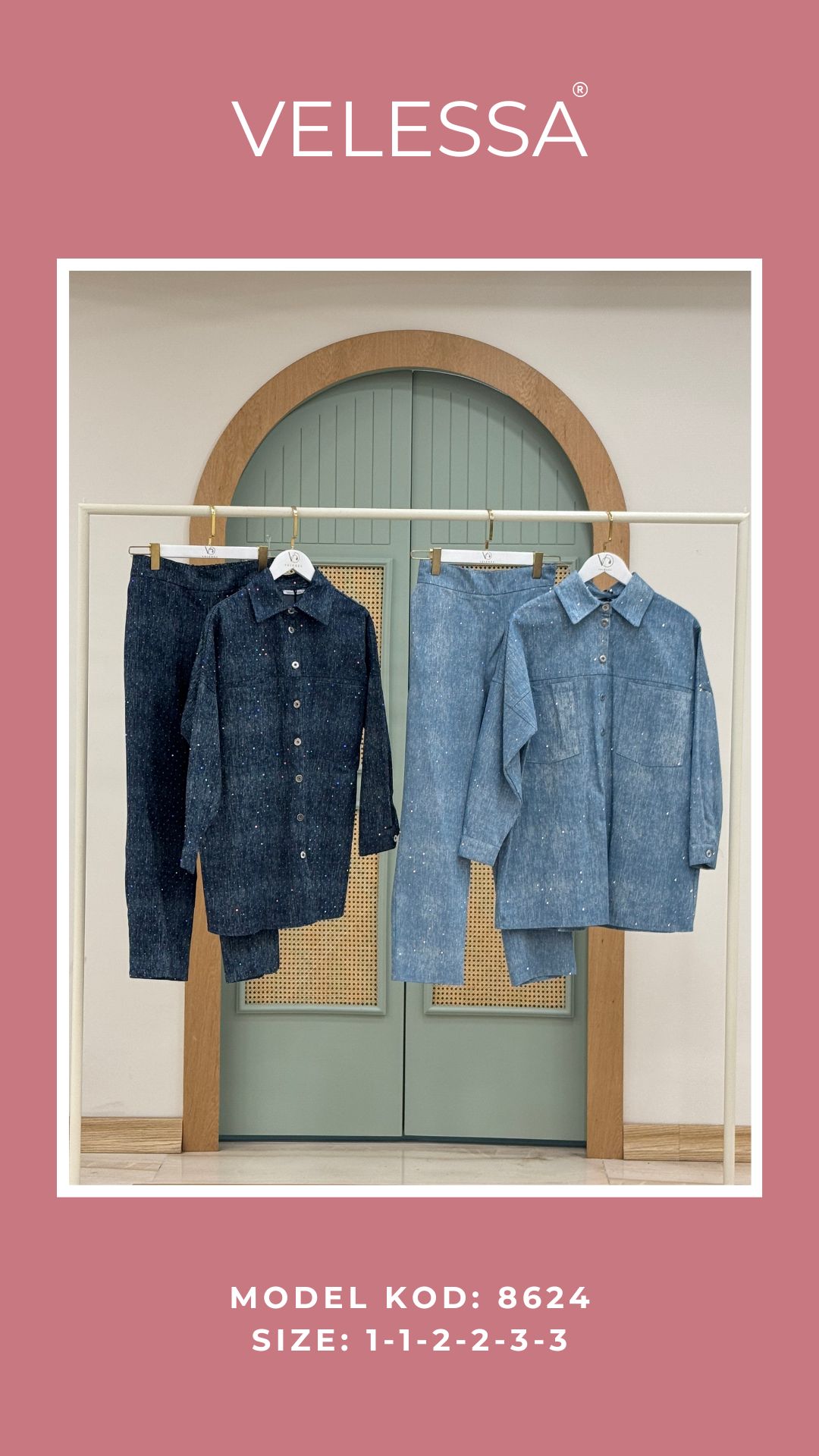 Denim Shirt Set